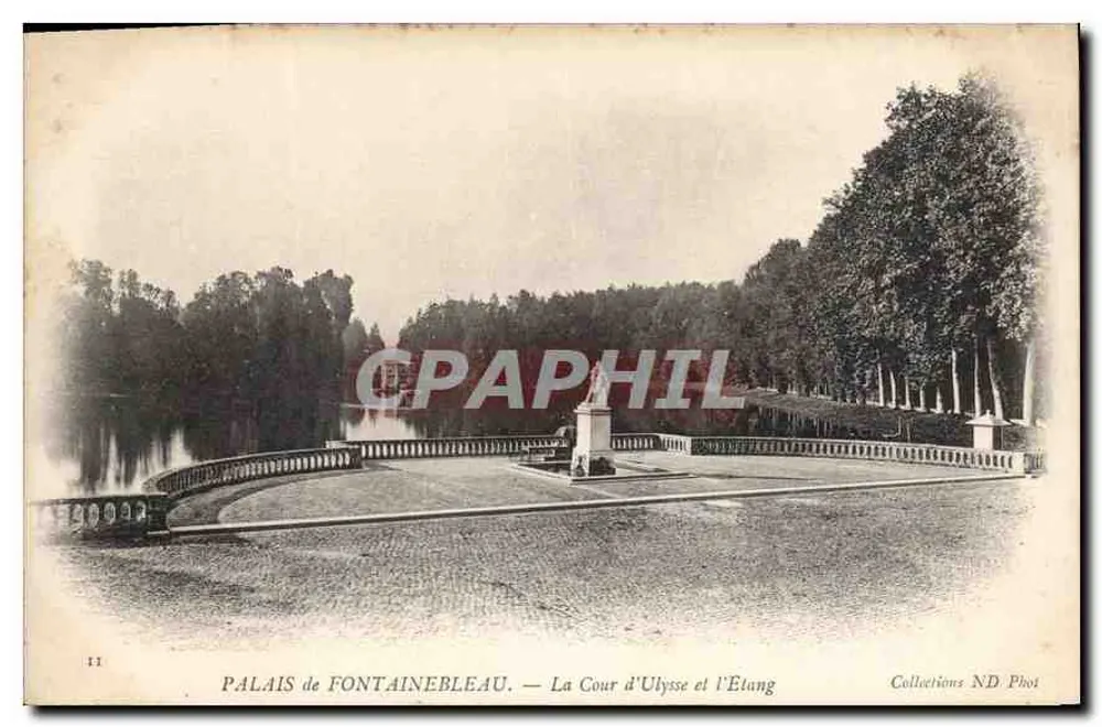 Schloss Fontainebleau — Der Hof des Ulysses und der Teich — Sammlung ND Fotografie - Vorderseite