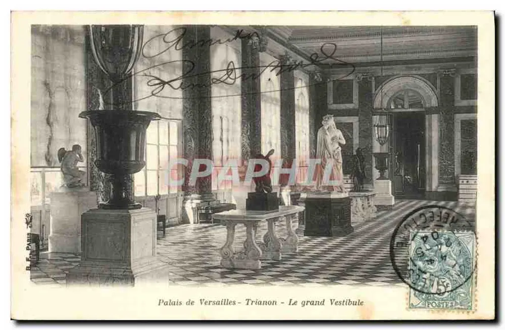 Palast von Versailles - Trianon - Der Große Vestibül — B. BAILLY, n° 107 - Vorderseite