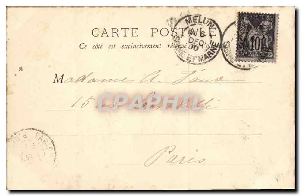 Mare de Franchart — Fontainebleau — B.F. Paris - Verso