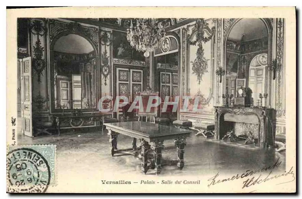 Versailles — Palácio — Sala do Conselho — editor Wochsnitz - Frente