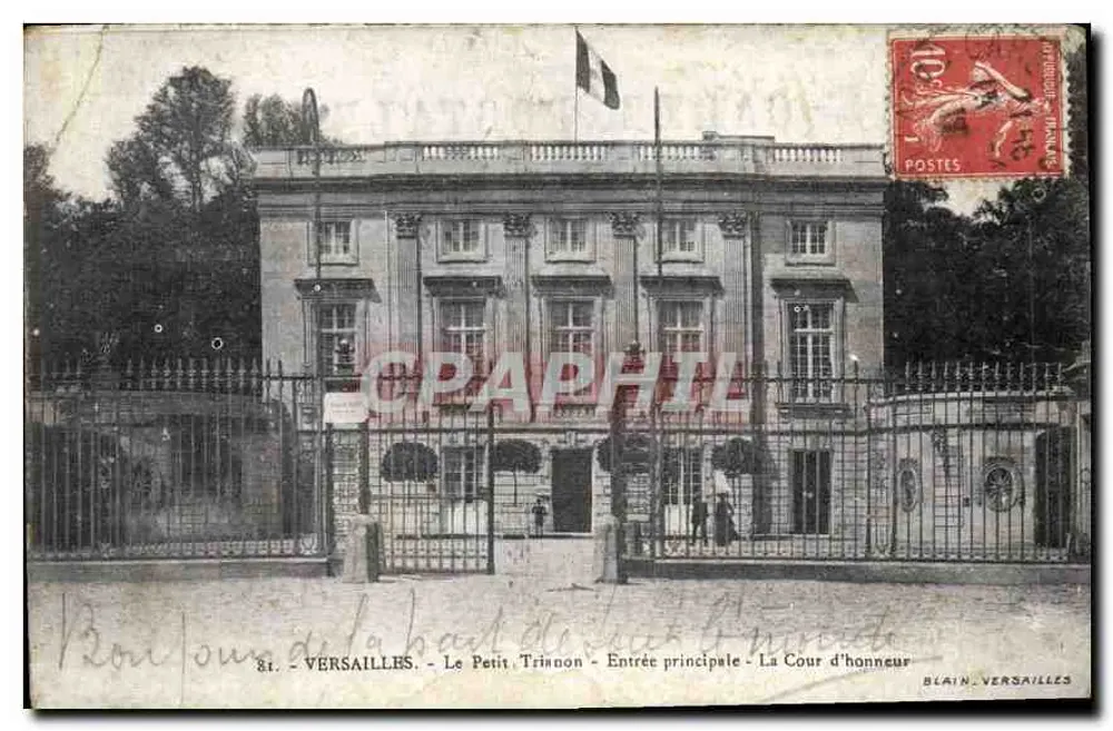 Versailles - Der kleine Trianon - Haupteingang - Der Ehrenhof - Verlag BLAIN VERSAILLES - Vorderseite