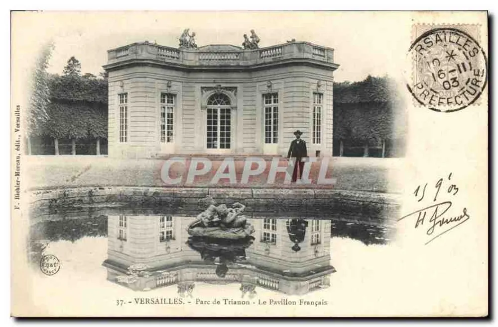 Versailles - Parco di Trianon - Il Pavillon Francese — F. Bühler-Brous, editore, n°37 - Recto