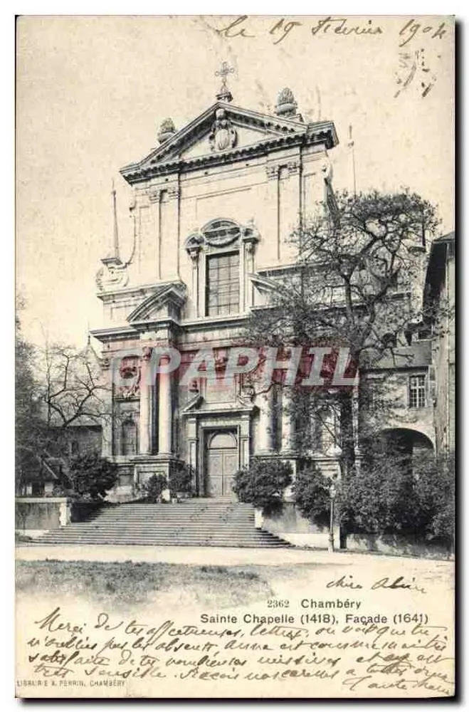 Santa Capela (1418), Fachada (1641) — Chambéry — Livraria E. Perrin - Frente