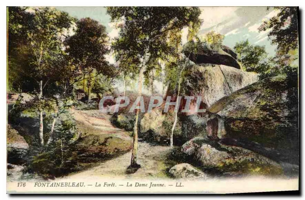 Fontainebleau — La Forêt — La Dame Jeanne — LL. — Graphphil — n° 176 - Recto