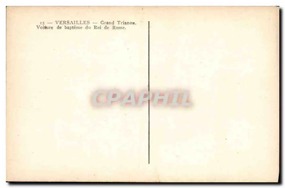 Versailles — Grand Trianon — Taufwagen des Königs von Rom - Rückseite