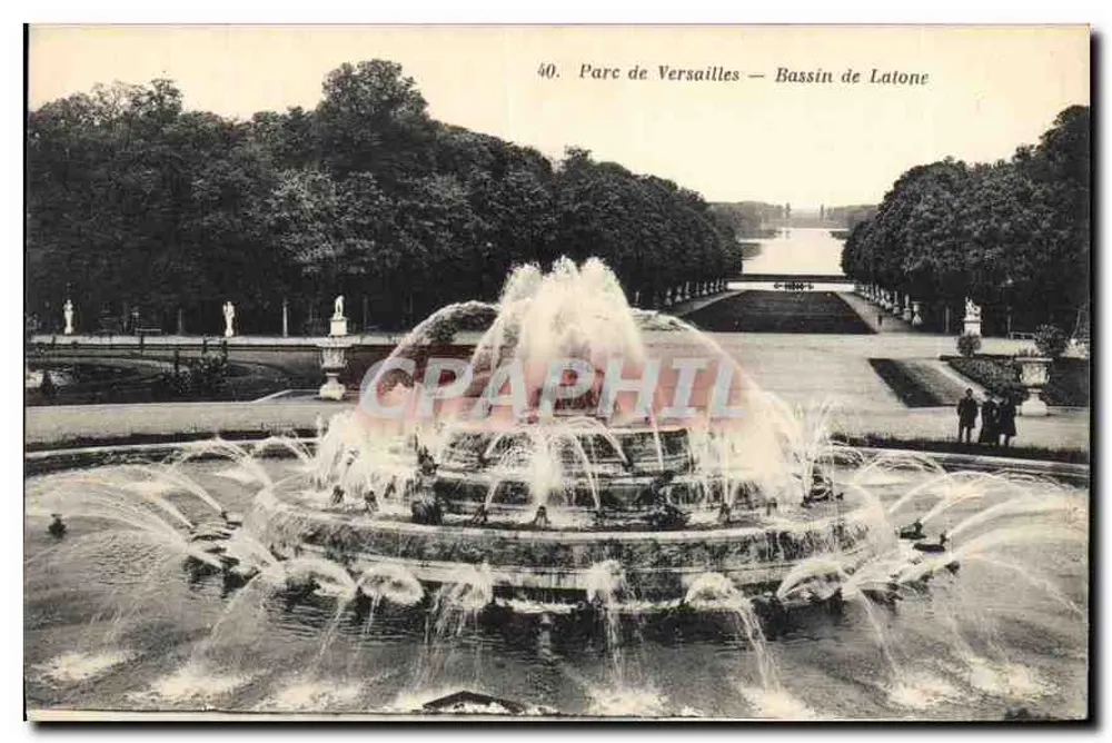 Parque de Versalles — Estanque de Latón — Héliotypie Bourdier et Faucheux - Anverso