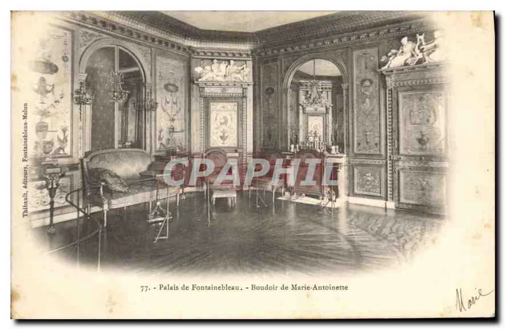 Schloss Fontainebleau — Boudoir von Marie-Antoinette — Thibault, Adrien, Fontainebleau-Meulan, n°77 - Vorderseite