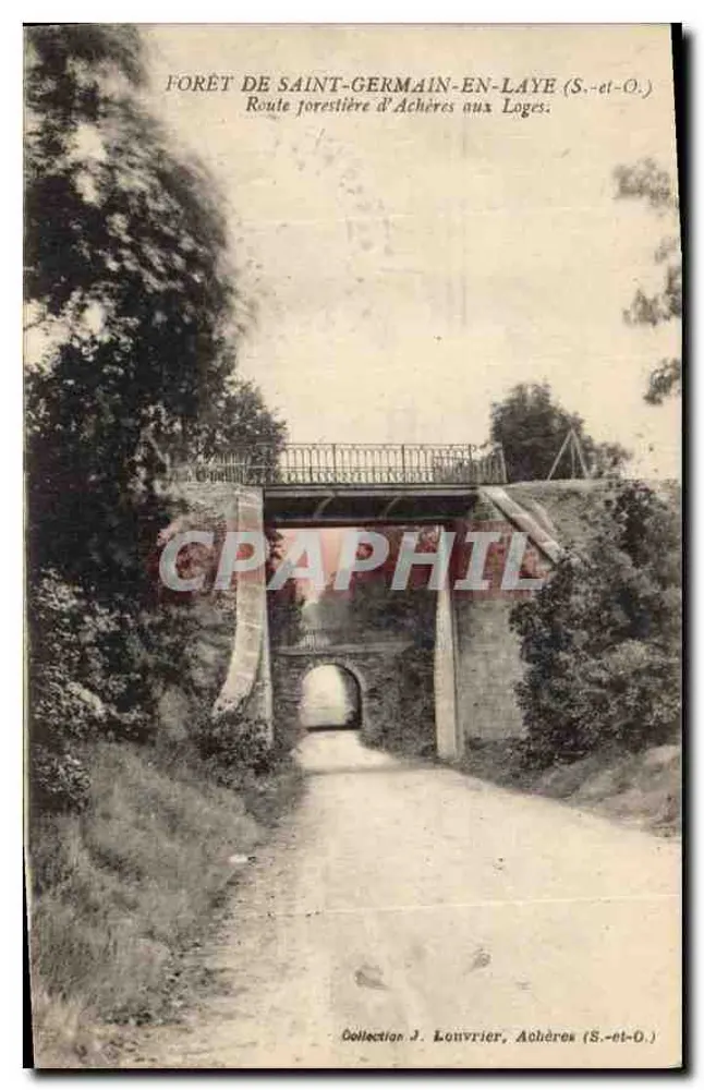 Forêt de Saint-Germain-en-Laye — Waldstraße von Achères nach Loges — Sammlung J. Lounvrier - Vorderseite