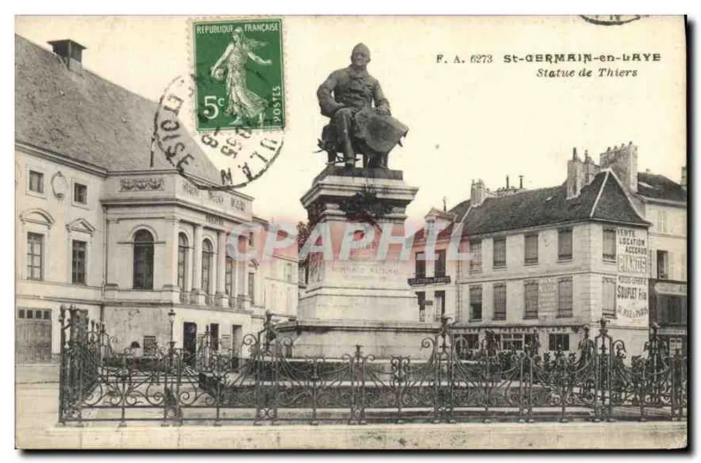 St-Germain-en-Laye — Estátua de Thiers — F.A. 6273 - Frente