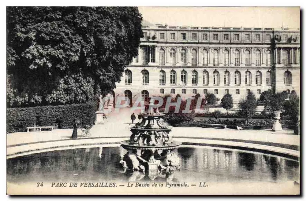 Parco di Versailles — La Fontana della Piramide — L.L. — n°74 - Recto