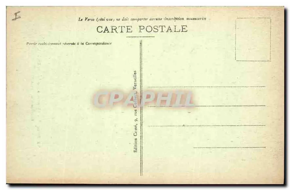 Versailles - Quarto de dormir de Luís XIV — Edição Cossé, 9, rue Celler, Versailles - Verso