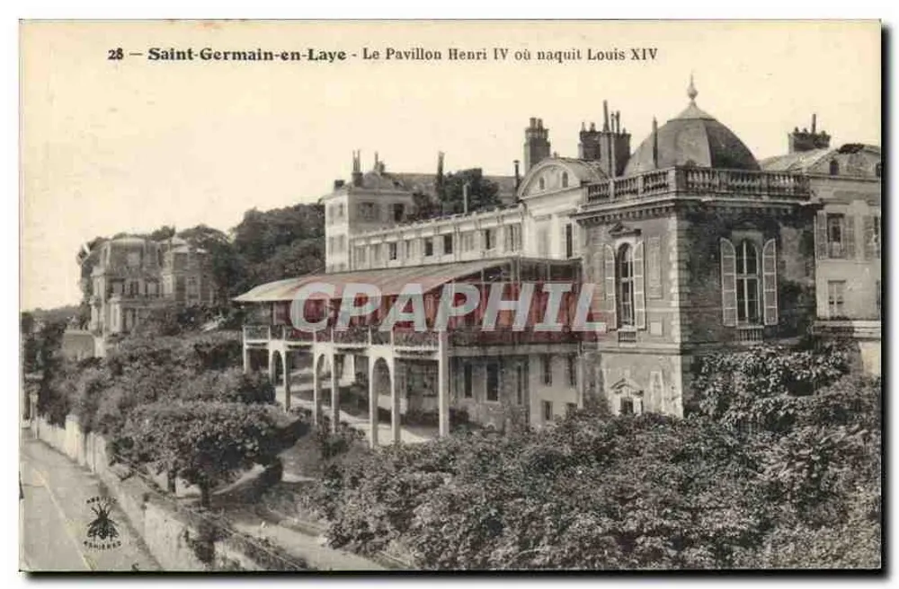 Saint-Germain-en-Laye - Das Pavillon Henri IV, wo Ludwig XIV geboren wurde - Vorderseite