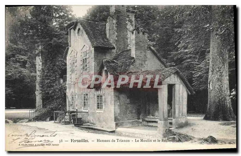 Versalles — Hameau de Trianon — La Molino y el Calentador — P. HELMLINGER & Cie, IMP. PROT. NANCY - Anverso