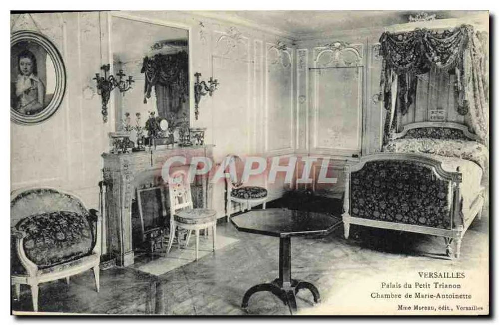 Zimmer von Marie-Antoinette — Schloss Petit Trianon — Frau Moreau, Verlag, Versailles - Vorderseite