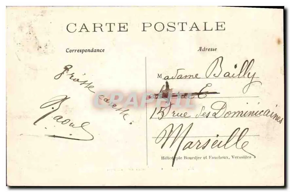Versailles – Moinho de Trianon — Editor não identificado, n° de série 95 - Verso