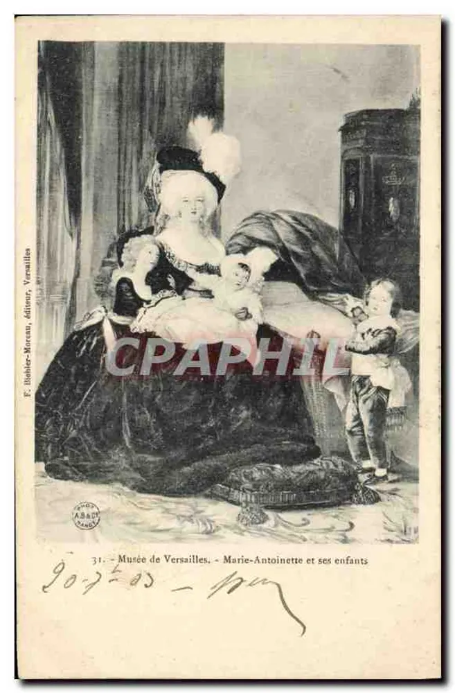 Museum von Versailles - Marie-Antoinette und ihre Kinder — F. Bihier-Moreau, Verleger, Versailles, n°31 - Vorderseite