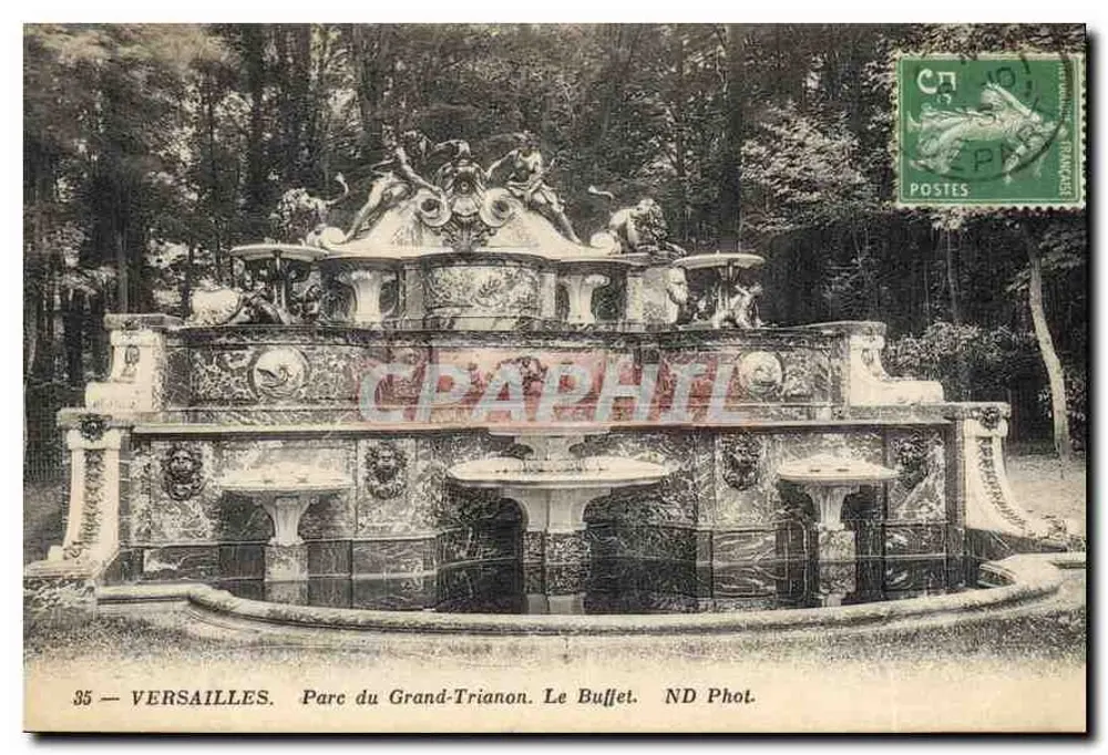 Versailles - Parque do Grand Trianon. O Buffet — ND Phot. - Frente