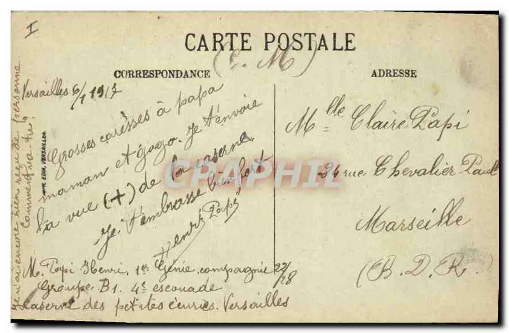 Palácio de Versalhes para ver com os olhos — C. Militaire - Verso