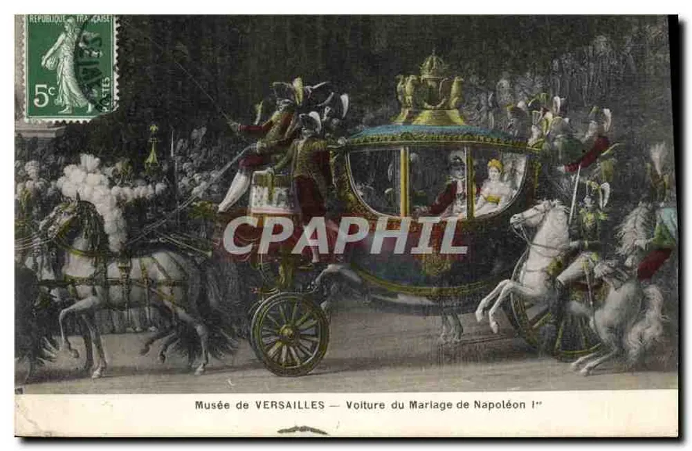 Museum von VERSAILLES — Hochzeitskutsche von Napoleon I — Mme Moreau, Verleger - Vorderseite