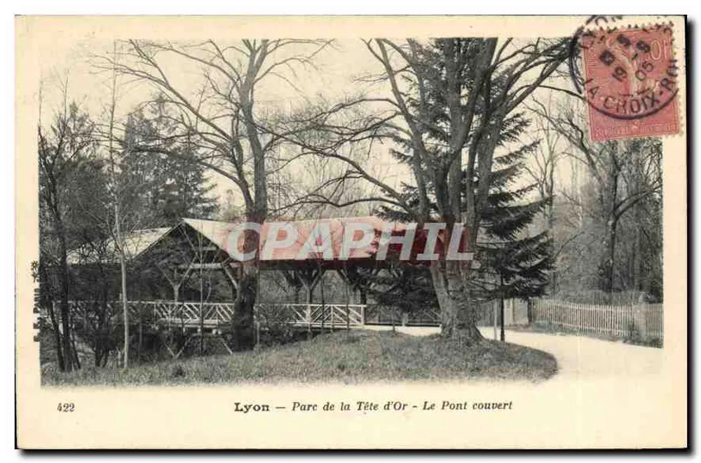 Lyon — Parc de la Tête d'Or — Der Überdachte Brücke - Vorderseite