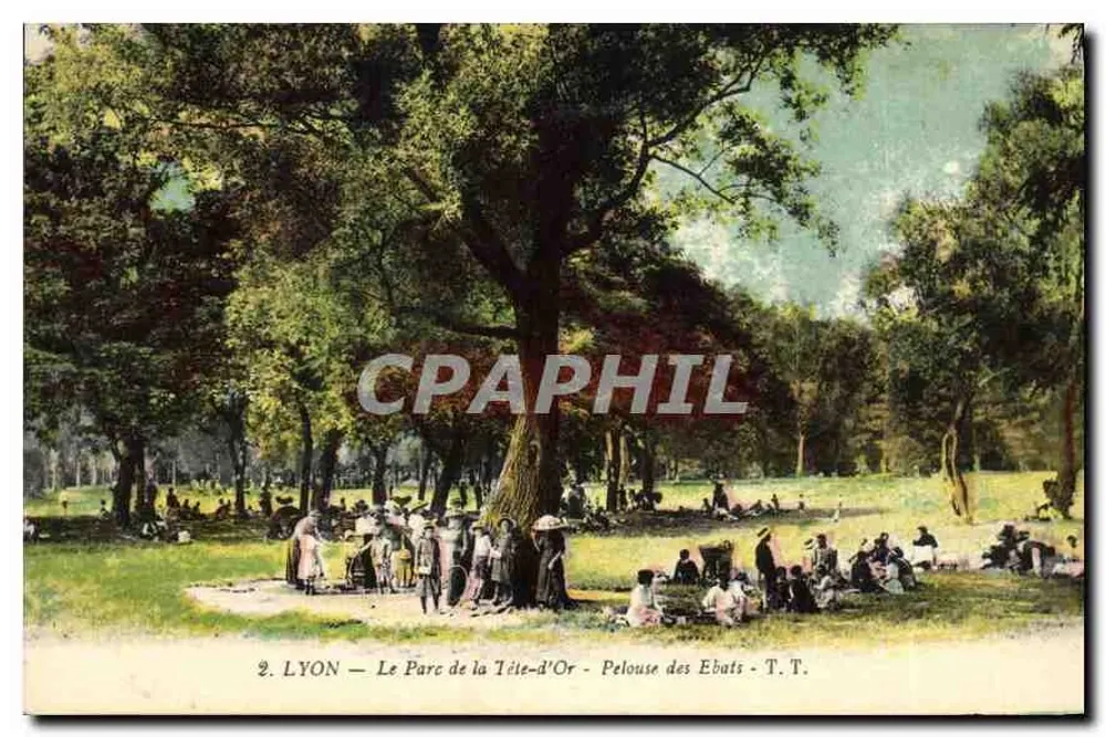 LYON — Der Parc de la Tête-d'Or — Die Ebats-Wiese — T.T. - Vorderseite