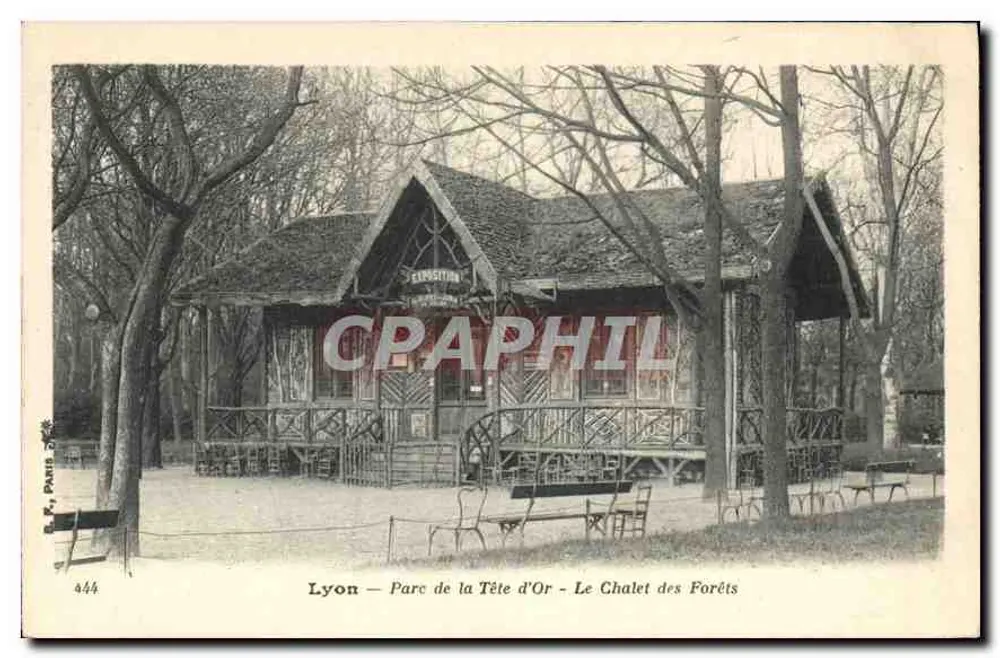 Lyon — Parc de la Tête d'Or — Le Chalet des Forêts — B. F. Paris, n° 444 - Vorderseite