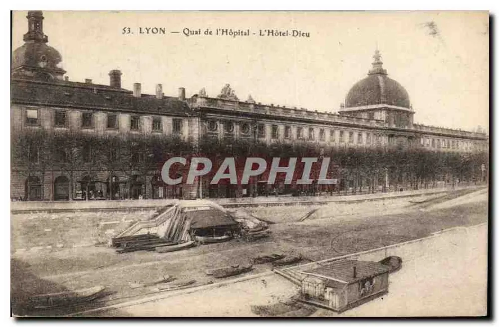 Lyon — Quai de l'Hôpital — Hôtel-Dieu - Vorderseite
