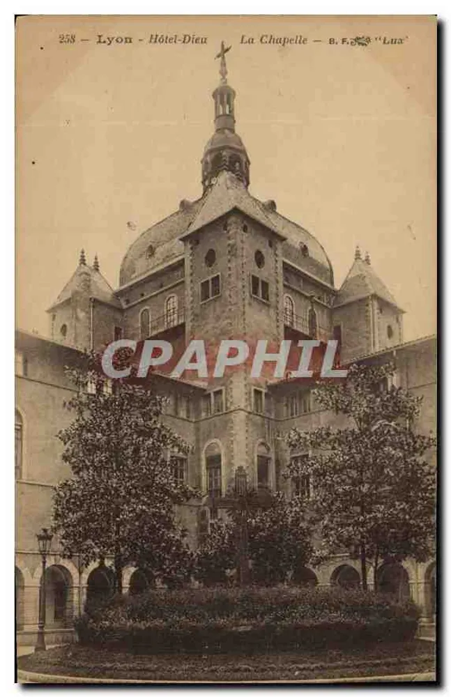 Lyon - Hôtel-Dieu - A Capela — B.F.3 'Lux' n°258 - Frente