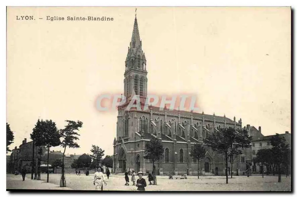LYON — Igreja de Santa Blandina — Carta postal - Frente