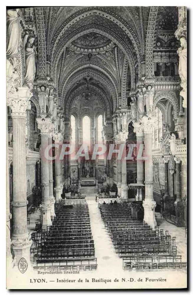 LYON — Innenraum der Basilika Notre-Dame de Fourvière - Vorderseite