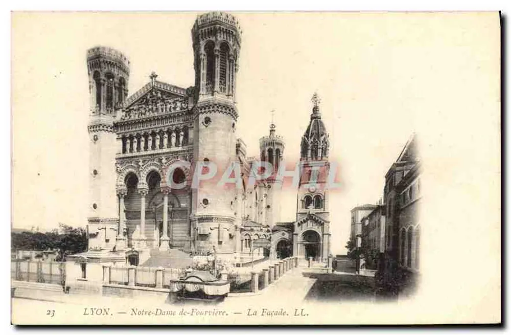 LYON — Nossa Senhora de Fourvière — A Fachada. LL. — n°23 - Frente