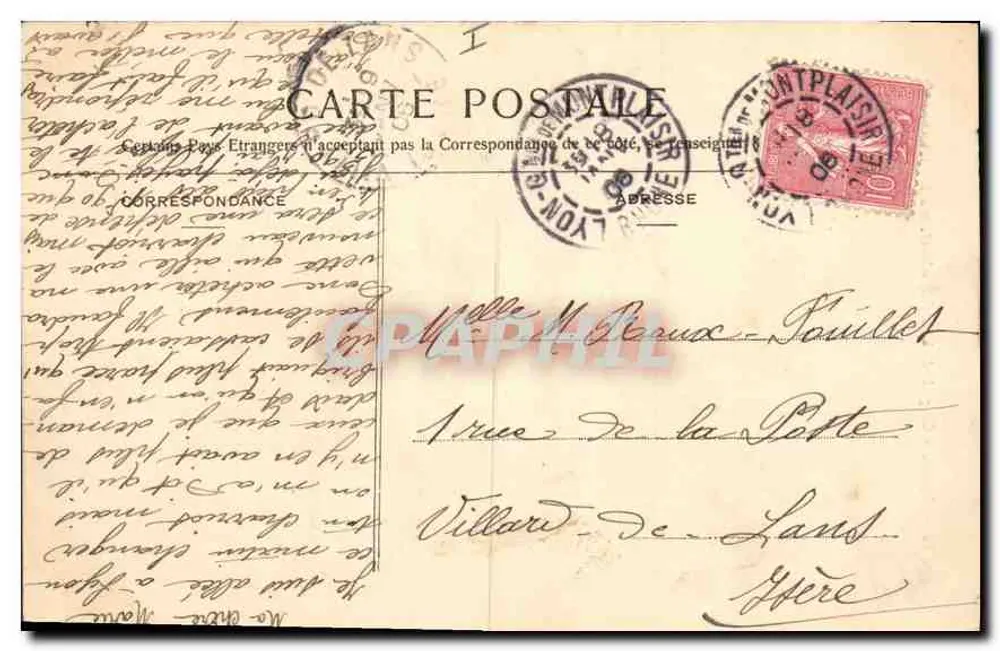 Lyon - Kapelle der Cité Ramband, aux Brotteaux — Verleger Drucker nicht sichtbar, Seriennummer 88 - Rückseite