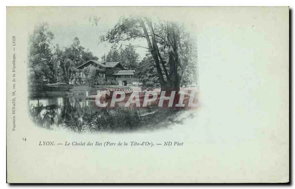LYON — Das Chalet des Îles (Parc de la Tête-d'Or) — Papeterie HERAND, 38, rue de la République — ND Phot - Vorderseite