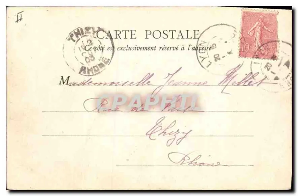 Lyon - Parc de la Tête d'Or - Promenade und See — B. F., Paris - Rückseite