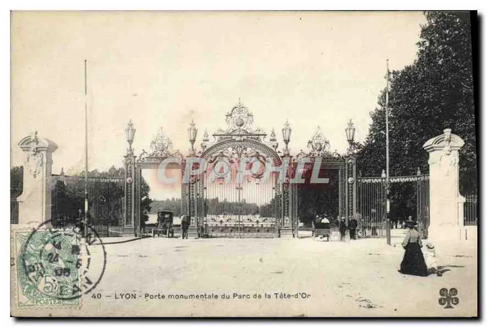 LYON - Monumentaltor des Parc de la Tête-d'Or — unbekannter Verlag, Nr. 40 - Vorderseite
