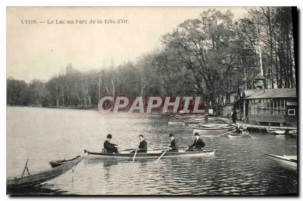 LYON — Ansicht des Sees im Parc de la Tête d'Or — P. Ressicaud, Verlag, Lyon. - Vorderseite