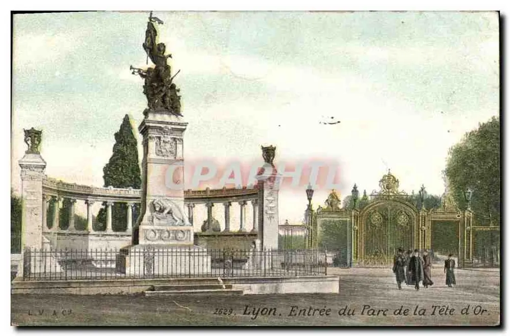 Lyon. Eingang zum Parc de la Tête d'Or — L.V. A.C. — n° 2629 - Vorderseite