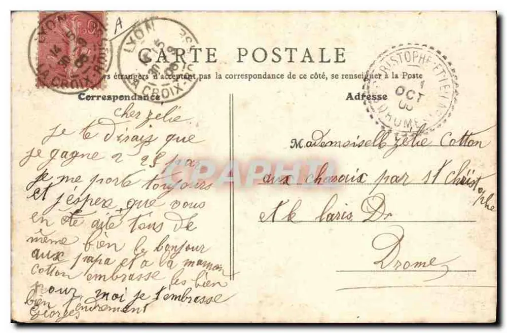 Lyon - Parc de la Tête d'Or - Les Chameaux — B. F., PARIS - Rückseite