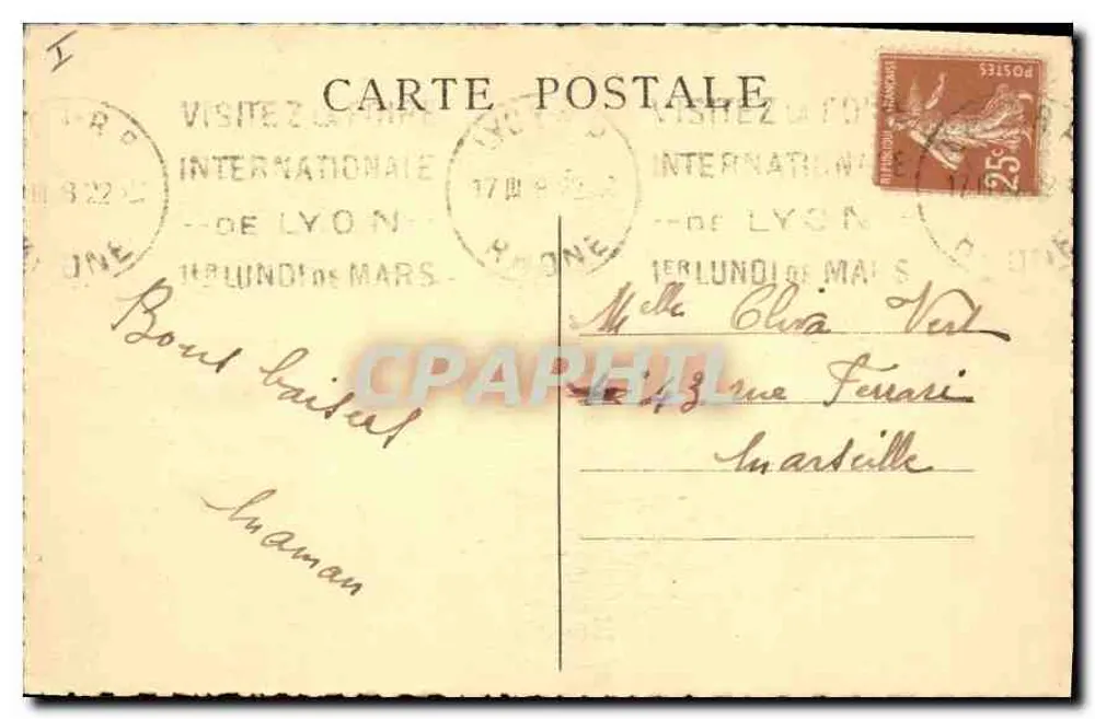 Parc de la Tête-d'Or - Le Coin des Cygnes — Lyon Illustré, Verleger M.P. - Rückseite