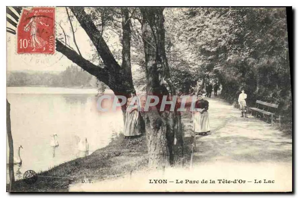 LYON — Der Park der Tête-d'Or — Der See - Vorderseite