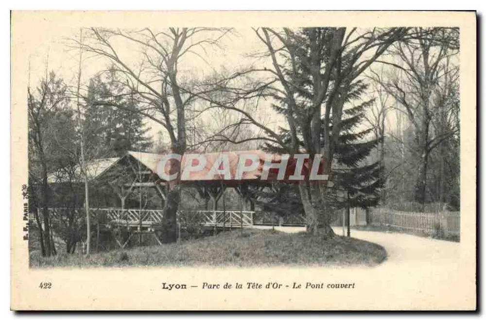 Lyon — Parc de la Tête d'Or — Le Pont couvert - Vorderseite