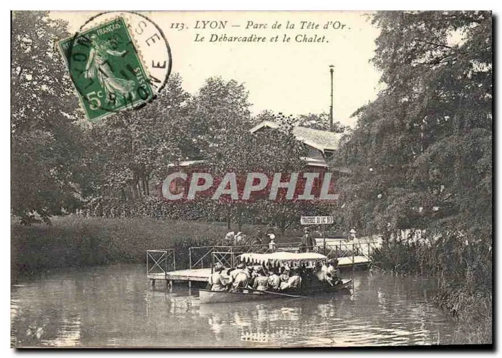LYON — Parc de la Tête d'Or. Le Débarcadère et le Chalet. - Vorderseite