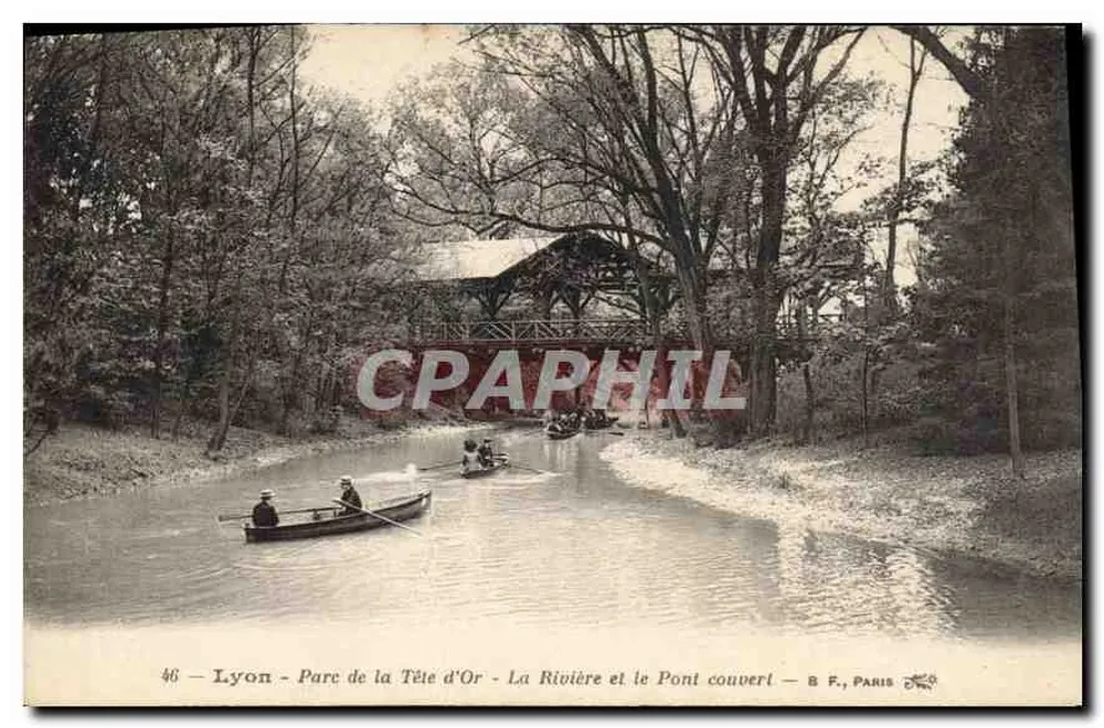 Lyon - Parc de la Tête d'Or - Der Fluss und die Brücke — B. F., Paris - Vorderseite