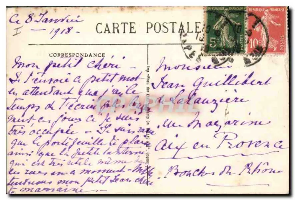 NICE — Coup de Mer, Rochers de Roba Capeu — Edição Baylone frères, Nîre - Verso