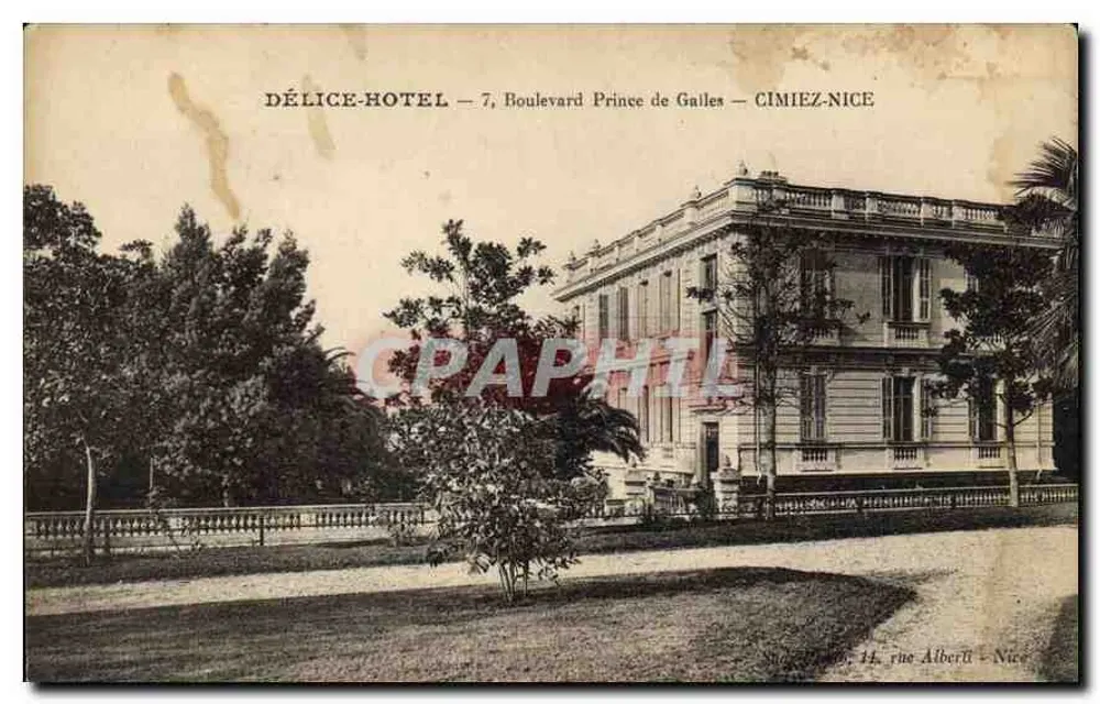 Hotel Delice — 7, Boulevard Prince de Galles — Cimiez-Nice - Vorderseite