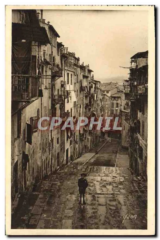 Velha Rua em Nice — Editor: Les Éditions d'Art Yvon, N°98 - Frente