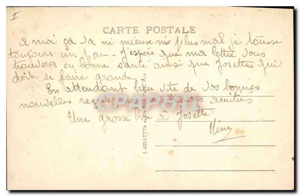 Nice - Jardins Albert Ier — Suite Coupes, n°163 - Verso