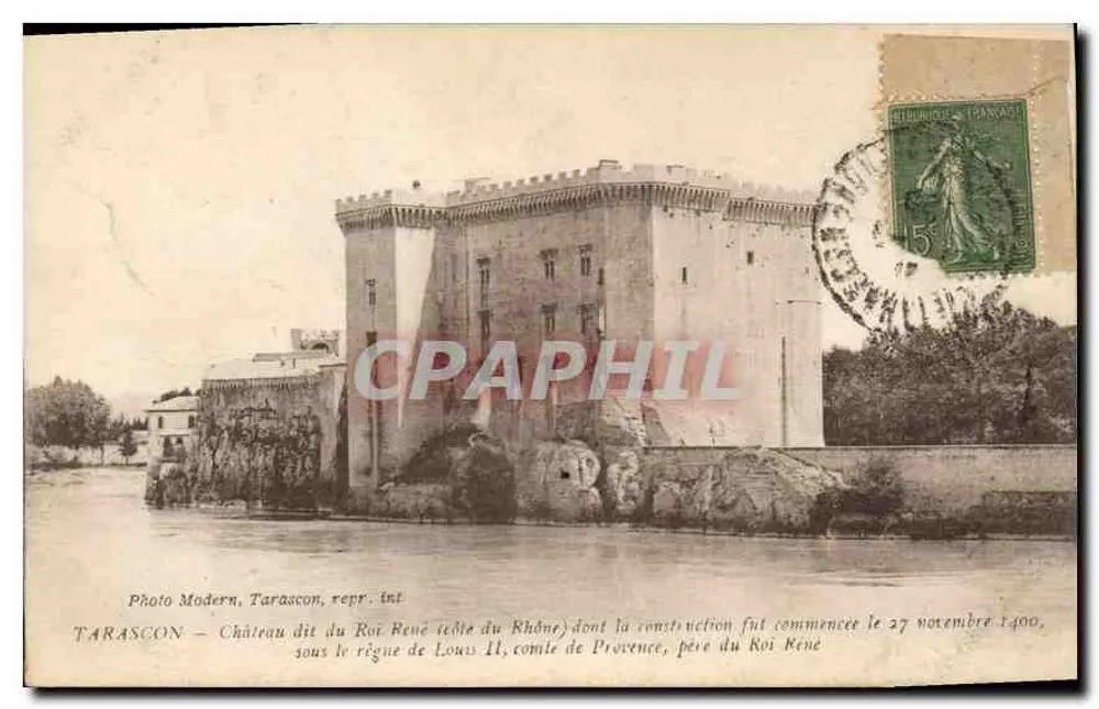 Tarascon — Schloss genannt Roi René (Sohn des Rhône) — Moderne Fotografie, Tarascon, innere Druckerei - Vorderseite
