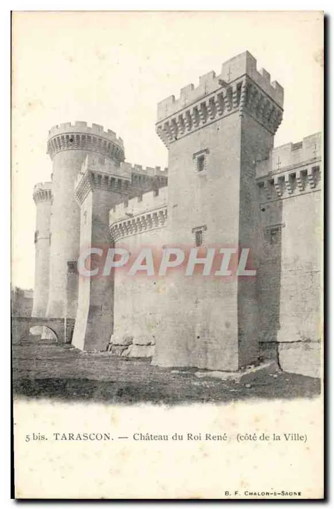 Tarascon — Schloss des Königs René (Seite der Stadt) — B. F. Chalon-s-Saône, n° 5 bis - Vorderseite
