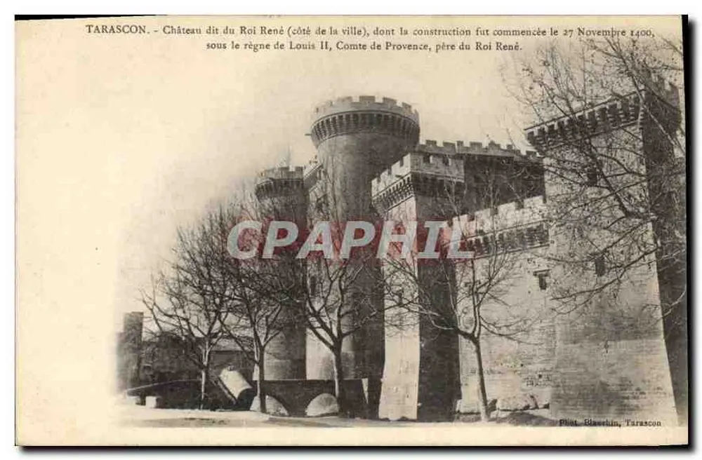 Tarascon — Schloss genannt Schloss des Königs René (Seite der Stadt) — Fot. Blaechin, Tarascon - Vorderseite
